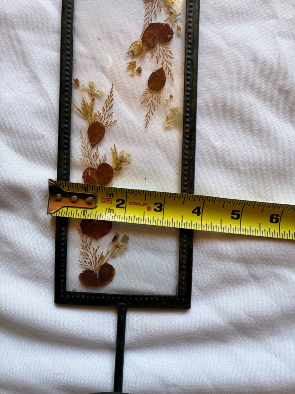 Lasting Impressions stained glass pressed real flower Hearts window candle Spike - Picture 5 of 11